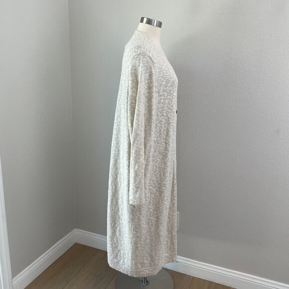 J Jill Womens Plus 2X Beige Cardigan Sweater Set Mid Length 2 Piece Knit Top - Picture 3 of 10